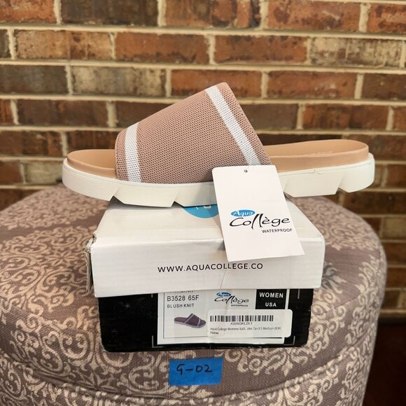 Aqua College Womens Katalina Waterproof Slip on Pool Slides Sandal Tan Size 9.5M - Picture 4 of 4